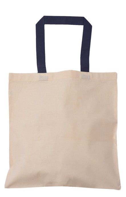Wholesale All Cotton Classic Canvas Tote Bags with Colored Handles $1.19  Each