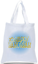 Happy Hanukkah Tote Bags Made of All Cotton White Canvas Just $3.99 Each.