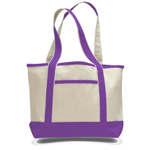 Classic All Cotton Heavy Duty Canvas Teacher's Tote with Side Pocket Just $4.99 Each.