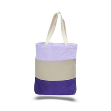 Heavy Duty Tri-Colored Canvas Tote