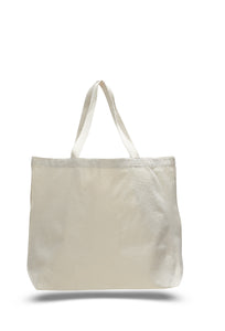 Wholesale Jumbo All Cotton Canvas Tote with Zippered Closure Just $3.19 Each.