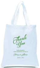 Personalized "Thank You" All Cotton White Canvas Totes, Just $3.99 Each.