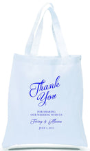 Personalized "Thank You" All Cotton White Canvas Totes, Just $3.99 Each.