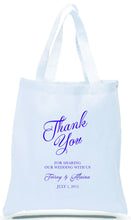 Personalized "Thank You" All Cotton White Canvas Totes, Just $3.99 Each.