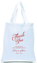 Personalized "Thank You" All Cotton White Canvas Totes, Just $3.99 Each.