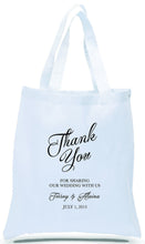 Personalized "Thank You" All Cotton White Canvas Totes, Just $3.99 Each.
