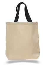 Canvas Jumbo Tote with Colored Handles