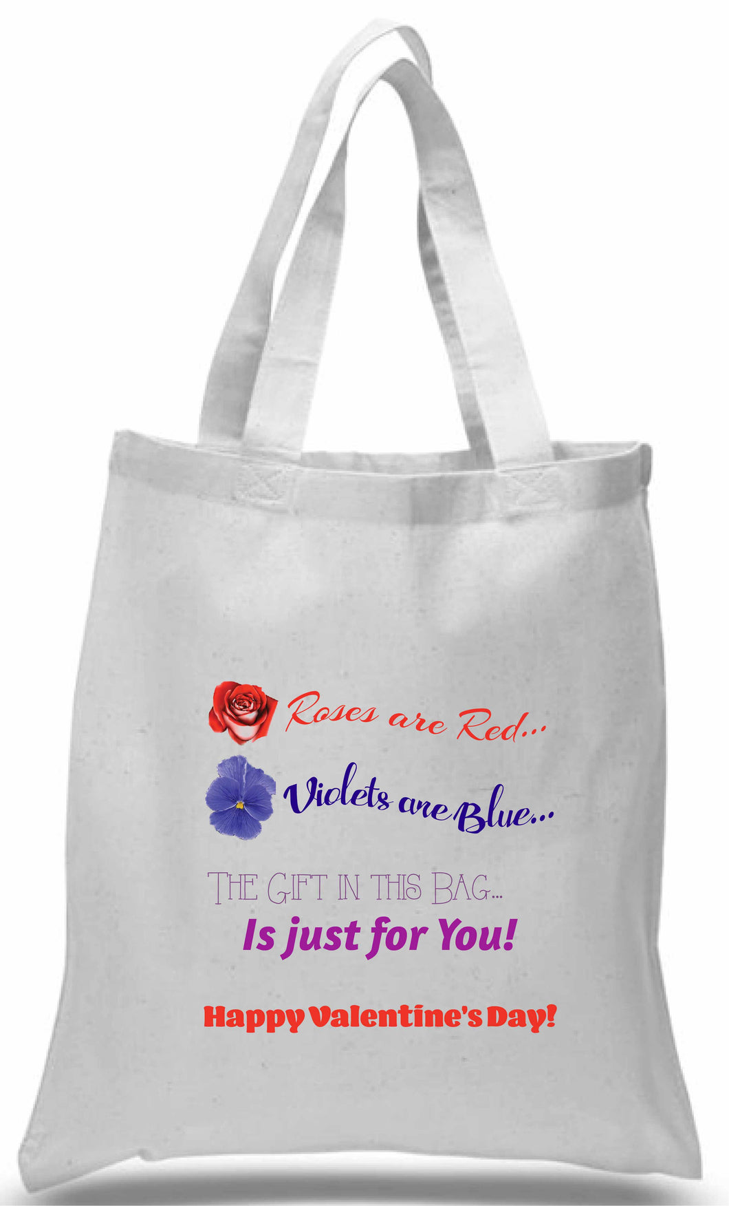 Valentine poem gift bag