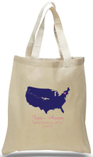 Airplane Route Tote for Weddings and Travel