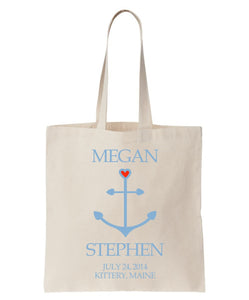 Anchor's Away Wedding Tote Made of 100% Cotton Canvas Available at Discount and Wholesale Prices.  