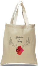 Antlers and Flowers Wedding Totes