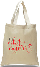 All Cotton Canvas Totes for Weddings, Travel Clubs and Organizations. Custom printing available. 
