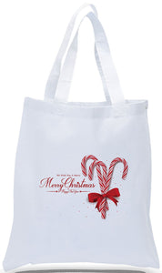 All Cotton Christmas Tote with Classic Candy Cane Design Just $3.99 Each.  Further Discount Pricing May Be Available For Large Orders.  Please Contact Us. 