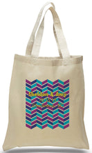 Artwork by the Famous Chevron on All Cotton Natural Color Canvas Tote Just $3.99, These Totes May Be Personalized For Weddings, Travel Clubs and Events. 