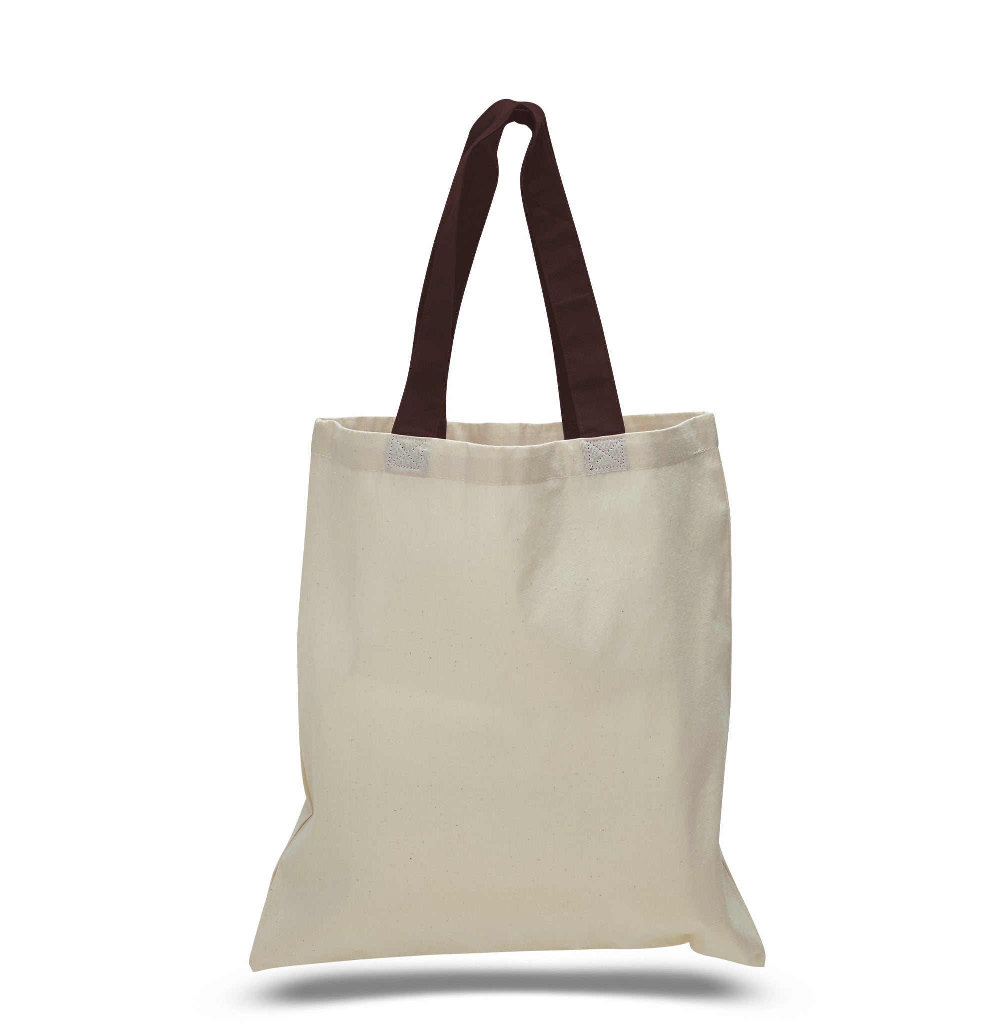 Wholesale All Cotton Classic Canvas Tote Bags with Colored Handles $1.19  Each