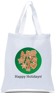 Christmas Gift Tote Bag Made of 100% Cotton with Our Own Artist's Rendition of Gingerbread Cookies, Just $3.99. 