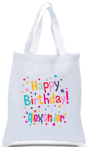 Happy Birthday Canvas Tote Made of 100% Cotton Canvas with Colorful Printed Design Just $3.99 Each