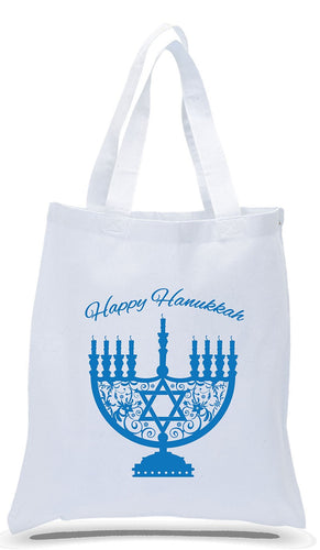 Happy Hanukkah Tote Bags Made of All Cotton White Canvas Just $3.99 Each