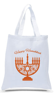 Happy Hanukkah Tote Bags Made of All Cotton White Canvas Just $3.99 Each.