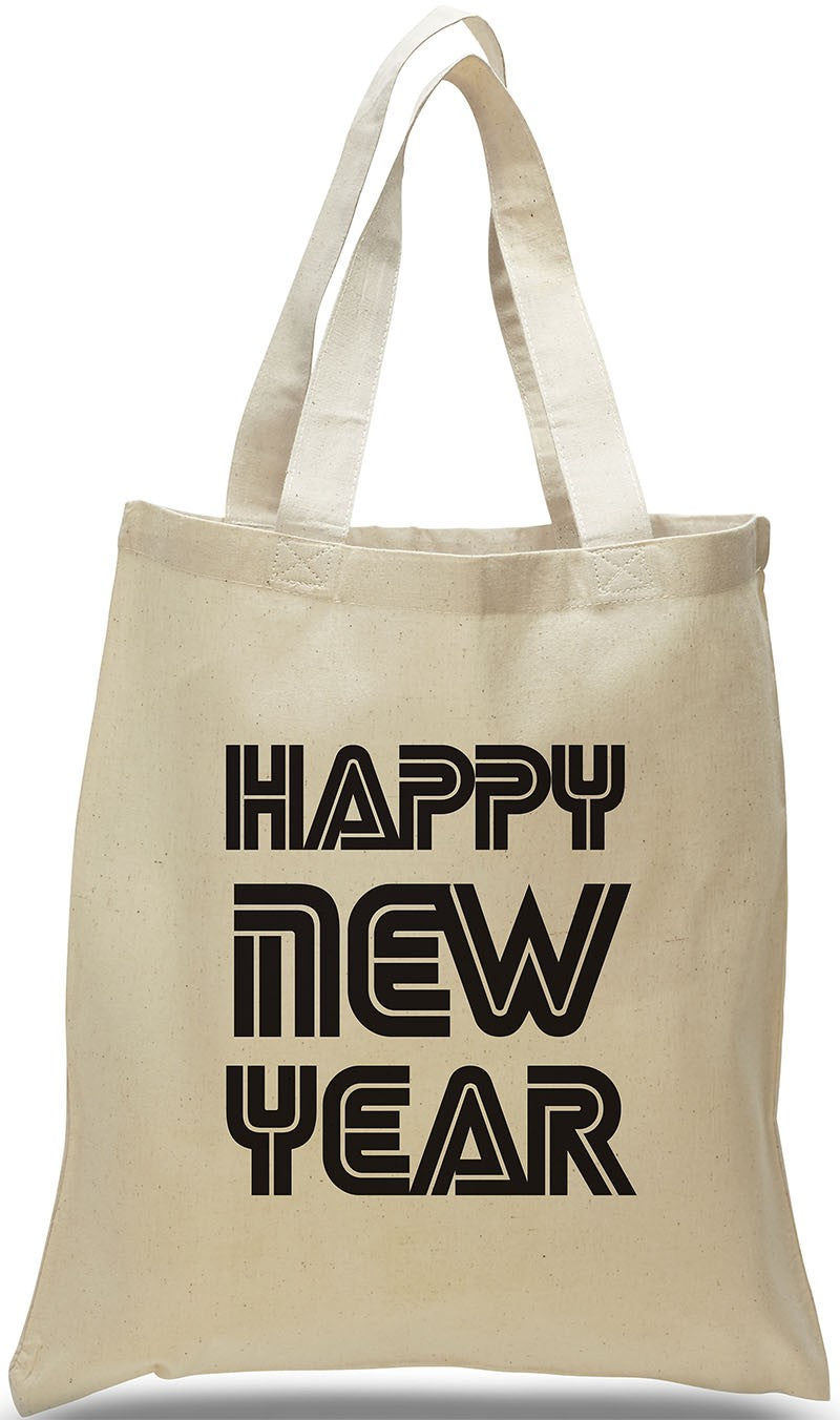 Happy New Year Canvas Tote, Made of 100% Cotton Canvas Just $3.99.