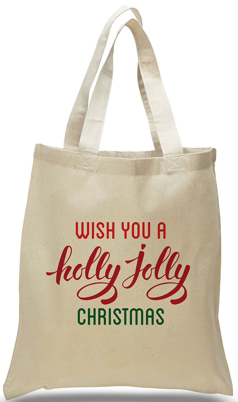 All Cotton Christmas Canvas Gift Tote Bag Just $3.99 Each.