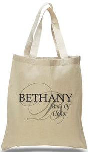 All Cotton Canvas Tote for the Maid of Honor Just $3.99.