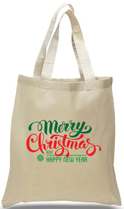 Merry Christmas All Cotton Canvas Tote Just $3.99 Each.