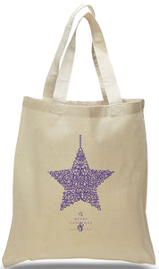 All Cotton Christmas Canvas Tote with Star Just $3.99 Each.