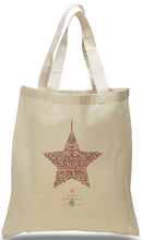 All Cotton Christmas Canvas Tote with Star Just $3.99 Each.