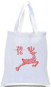All Cotton Christmas Gift Tote Bag with Reindeer Just $3.99 Each.