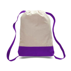 Classic All Cotton Heavy Duty Canvas Back Pack for Sports, School and Travel Available at Wholesale Just $2.99 Each. 