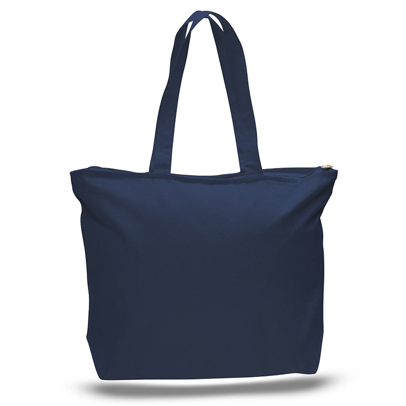 china cotton canvas tote bag zip travel manufacturers Large Cotton Canvas Zippered Tote Bag