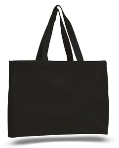 Quality All Cotton Canvas Tote with Gusset, Ideal for School, Office and Gym, is Available at Wholesale for Just $2.95 Each.  