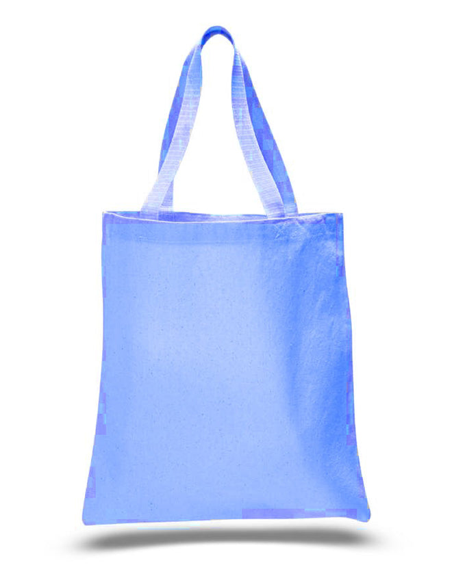 10 x 12 Medium Blue Canvas Tote Bags - 12 Pc.