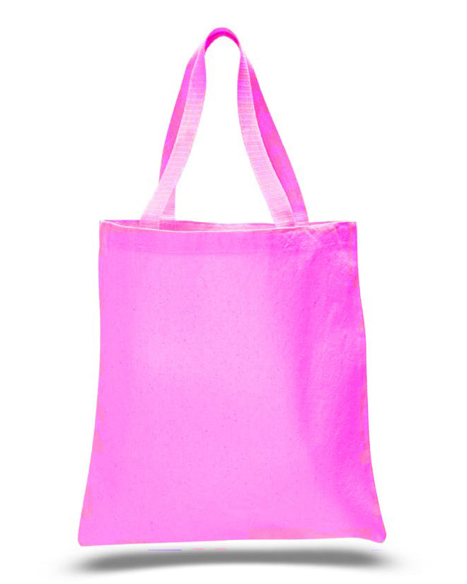 canvas pink tote bag