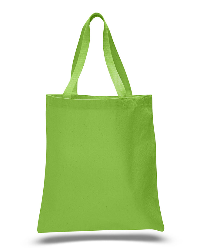 Earthsave Green And White Canvas Tote Bag, Size/Dimension: 14w x 16h Inch