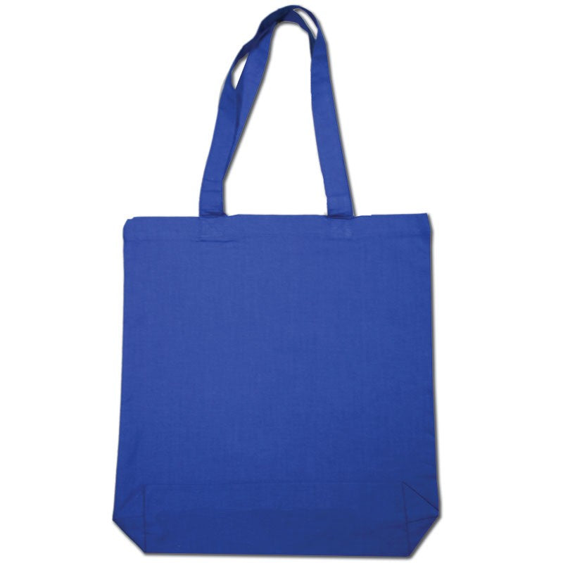 Dark Blue Wide-Bottom Cotton Tote Bags.