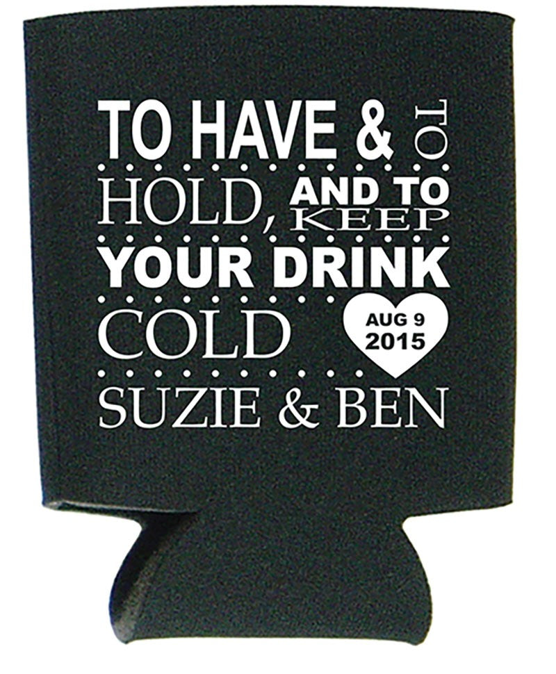 Wedding Koozies Available in Many Colors Just $1.99 Each.