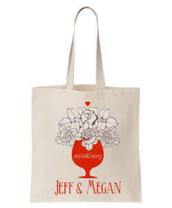 Wedding Announcement/Welcome Totes Made of 100% Cotton, Personalized, Just $3.99 Each.
