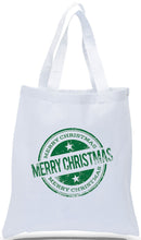 Classic Contemporary Design on All Cotton Canvas Tote with Merry Christmas Makes a Great Christmas Gift Tote, Available at Discount! Just $3.99 Each.